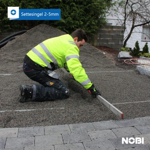 Settesingel strøsingel for belegningsstein - NOBI