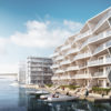 Ny kystby med betong og maritim luksus I vannkanten: Straume Sjøfront er et nytt og spennende område på Bildøy. ILLUSTRASJON: LINK arkitektur AS og Brick Visual
