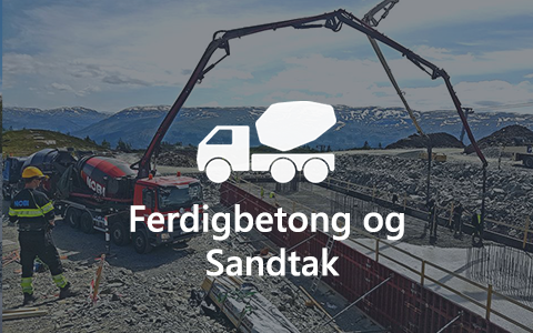 Ferdigbetong og sandtak