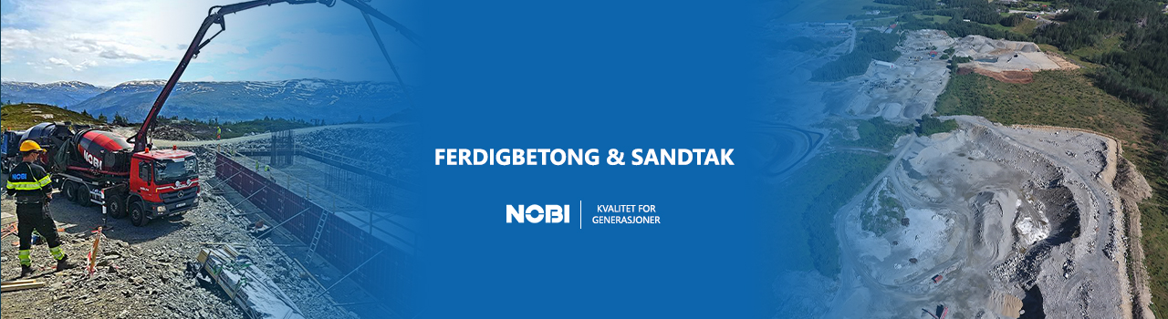 Ferdigbetong og sandtak hos NOBI - Norsk Betongindustri