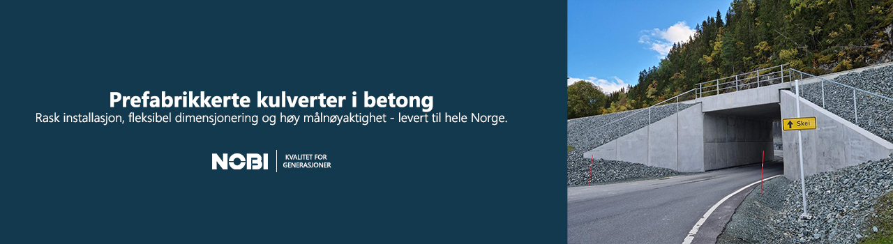 Prefabrikkert kulvert i betong fra NOBI