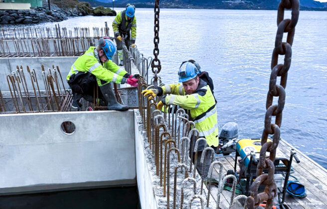 Montering av elementkai