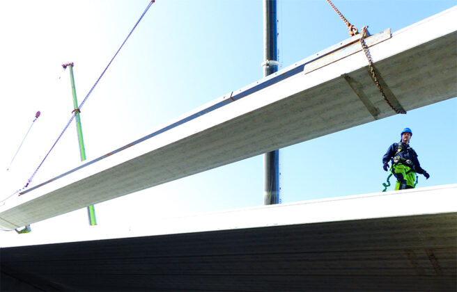 Montering av hulldekke betong