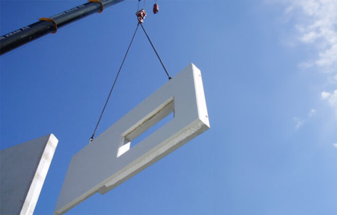 Veggelementer av betong for fasade