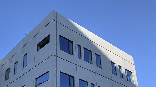 Betongelementer for bygg